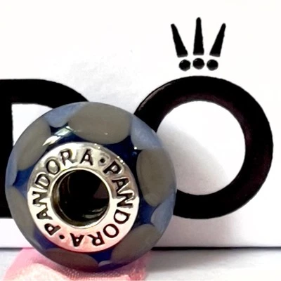 PANDORA Retired Captivating Blue Murano Glass Bead - 790637 - Image 1 of 4