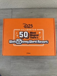 Disney D23 50 Magic Years Gold Member Box New WDW Lunchbox Pins Record Banner 21 - Picture 1 of 7
