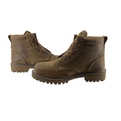 Bota de trabalho Carolina 6 polegadas biqueira de aço marrom couro masculina 11,5 2E - Imagem 1 de 4