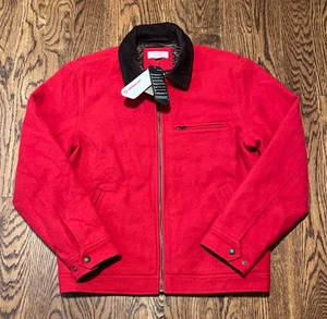 J.Crew Wallace & Barnes Wool Work Jacket PrimaLoft Med Hunting Red Barn Coat NWT - Picture 1 of 3