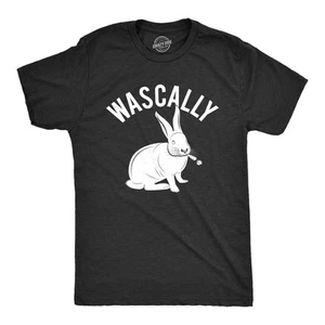 Camiseta Para Hombres Wascally Rabbit Divertida Conejito de Pascua Dibujos Animados Camiseta - Imagen 1 de 8