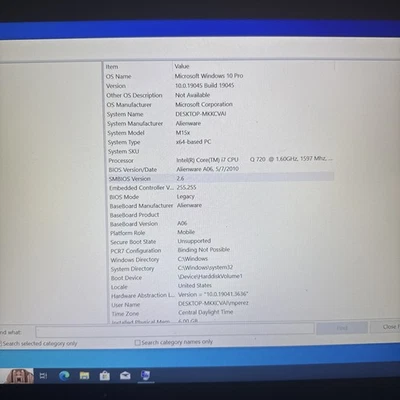 Alienware M15x Intel Core i7-Q720 1.6GHz 4GB RAM 15.6" Sin HDD Sin Sistema Operativo Foto 1 de 4