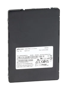 Nowy Micron 960GB SSD NVMe U.3 2,5 PCIe Gen4 7400 PRO MTFDKCB960TDZ MTFDKCC960TDZ - Zdjęcie 1 z 1