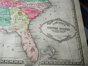 Original Tunison Map United States Hand Colored 1888 - Picture 1 of 1