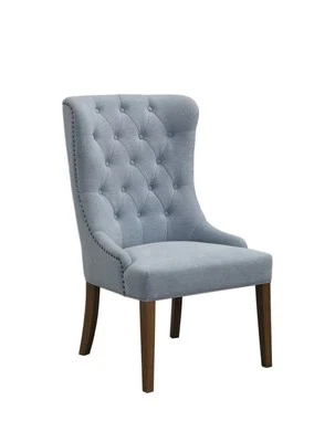 Uttermost 23473 Pair Of Rioni 2 Wing Chairs Blue - Gorgeous! 44” High Brand New! - Image 1 of 4