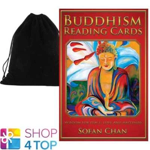 MAZO DE CARTAS DE LECTURA BUDISMO SOFAN CHAN ESOTÉRICO EE. UU. SISTEMAS DE JUEGOS CON BOLSA DE TERCIOPELO - Imagen 1 de 9