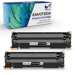 2 Black 83A CF283A Toner Cartridge For HP LaserJet Pro M201dw M225dw MFP Printer - Picture 1 of 5