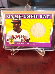 2001 Upper Deck Decade 1970's Game-Used Bats Don Baylor #B-DB