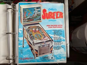 Gottlieb SURFER Pinball Machine Flyer Ad Promo Insert Poster EM - Picture 1 of 1