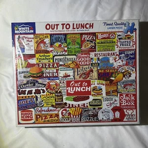 White Mountain OUT TO LUNCH 1000 Pieces #1660 Jigsaw Puzzle NEW! - Picture 1 of 5