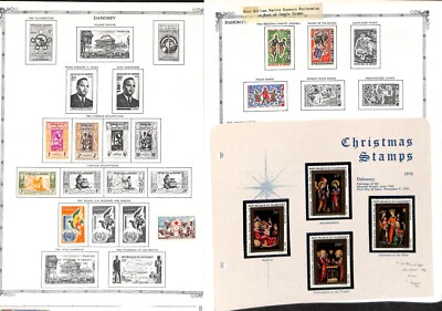 Dahomey Stamp Collection on 12 Pages, 199-1970 French, Much Mint NH (BI) - Image 1 of 4