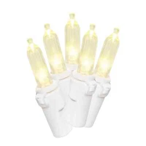 Warm White LED Mini Christmas Lights 100-Count with White Wire by Holiday Time - Picture 1 of 8