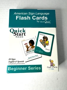 Sign2Me ASL Flashcards: Beginners Series Quick Start Pack *Missing Banana Card* - Imagen 1 de 5
