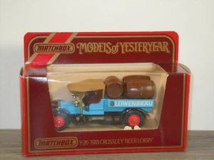 1918 Crossley Beer Lorry - Matchbox Yesteryear Y26 England in Box *57057 - Bild 1 von 3