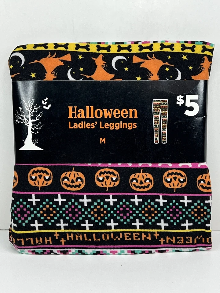 Halloween Ladies' Leggings 2 Pack Combo Size M (8-10)