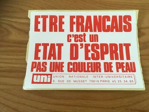 AUTOCOLLANT / STICKER UNI être français c'est un état d'esprit   H57 - Picture 1 of 1