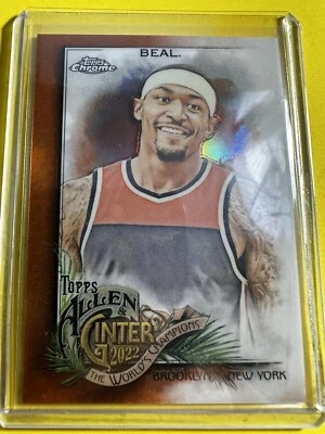 2022 Topps ALLEN & GINTER CHROME BRADLEY BEAL Orange REFRACTOR 06/25 #222  SUNS - Image 1 of 4