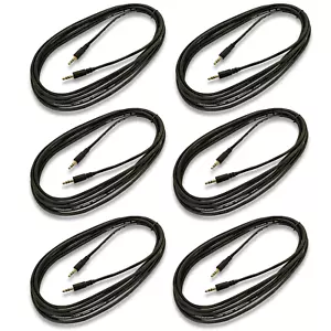 AxcessAbles 1/8-inch (3.5mm) TRS Instrument Cable 10ft - 6 Pack | 3.5mm Male Jac - Picture 1 of 7