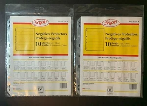2 Packs Negative Protectors 10 Sheets Per Pack New Sealed 2 Ply Clear Archival - Imagen 1 de 2