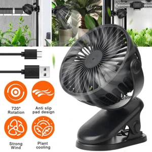 Plant cooling Clip Fan Grow Tent Clip-On Oscillating Fan Adjustable Tilt-Up UK - Picture 1 of 24