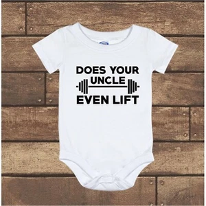 Does your Uncle even Lift Pregnancy Gerber Baby Onesie Bodysuit Newborn - 24M  - Picture 1 of 3