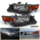 Headlights Projector Head Lamp Black 2004-2005 Replacement Fits Acura TSX 04-05 Acura TSX