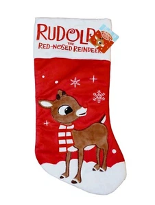 Rudolph the Red Nosed Reindeer 17 inch New Christmas Holiday Stocking - Picture 1 of 4