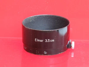 RARO paraluce Leica vernice nera FLQOO marcato Elmar 3,5 cm, VENDITORE USA "LQQK" - Foto 1 di 3