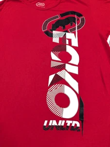 Echo Unltd Size XL Men graphic T Shirt crew Neck Rhino Logo Short Sleeve Red - Picture 1 of 6
