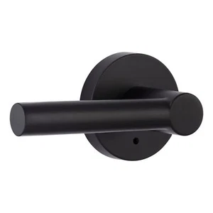 Miseno MLK3012BK MLK3012 Elkton Round Rod Privacy Door Lever Set - Picture 1 of 9