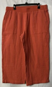 NWT J. Jill Womens Roasted Tomato Pull On Elastic Waist Pants Large Petite - Picture 1 of 11