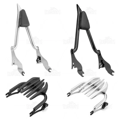Portaequipajes con respaldo/garra Sissy Bar de 27" de alto para Harley Street Road Glide 09-25 Foto 1 de 4