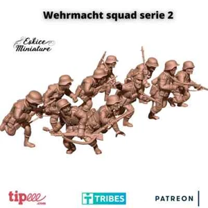 Escouade de 10 soldats de la Wehrmacht, Seconde Guerre Mondiale Wargame WW2 - Imagen 1 de 2