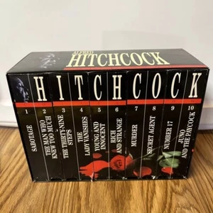 Alfred Hitchcock Collection VHS 10 Movies Sabotage Murder Secret Agent Innocent - Picture 1 of 3