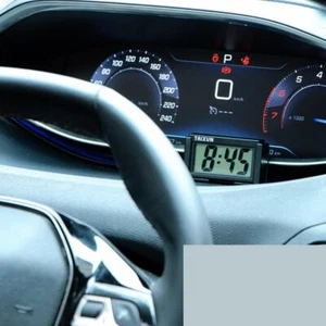Petite horloge de bureau électronique autocollante pour voiture LCD numérique - Picture 1 of 12