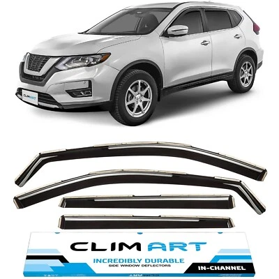 Sun Rain Visors Wind Rain Guards for 2014-2020 Nissan Rogue SHATTERPROOF - Image 1 of 4