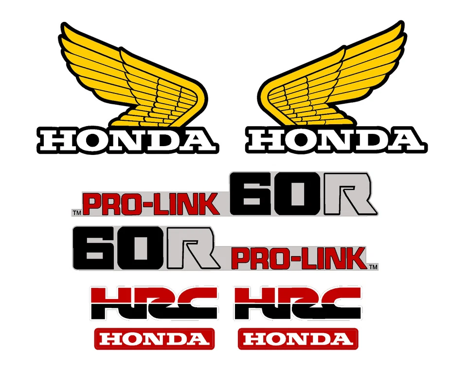 Juego de calcomanías para moto Honda CR60 1983, depósito, guardabarros y basculante CR 60 Foto 1 de 1