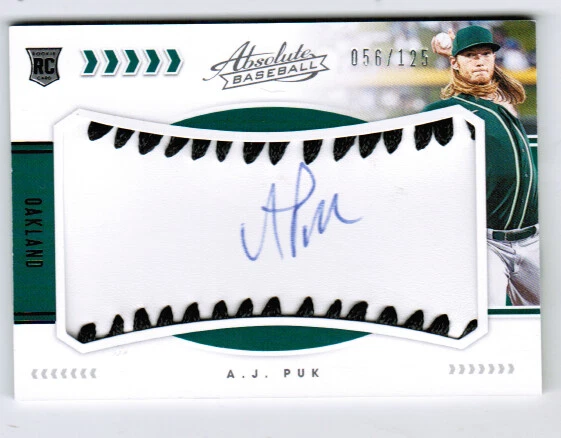 AJ Puk 2020 PANINI ABSOLUTE RC BALL/AUTO /125 Card #160 (REF16209) - Image 1 of 1