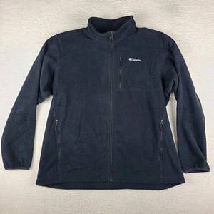 Columbia Fleece Sweater Mens 2XL XXL Dark Blue Polyester Quarter Zip Sweatshirt - Picture 1 of 10