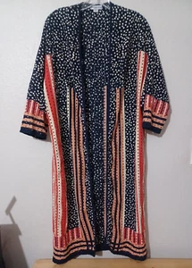 Anthropologie Conditions Apply Printed eyelet polka dot Duster Kimono Size S - Picture 1 of 7
