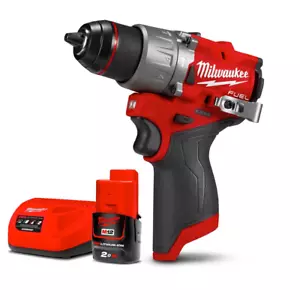 Milwaukee M12FPD20 12V Li-Ion Cordless Fuel Hammer Drill Driver M12B2 Combo Kit - Picture 1 of 5
