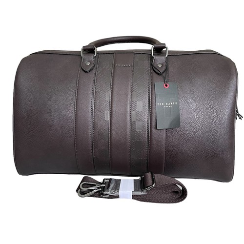 Ted Baker London 263723 Faux Leather Duffle Bag Chocolate Brown eBay
