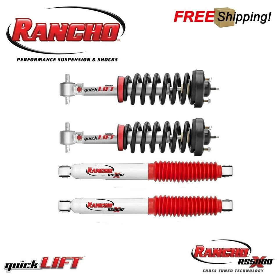 Rancho QuickLIFT Leveling Kit Adjustable W/ Shocks For 09-18 Dodge Ram 1500 4WD - Image 1 of 1