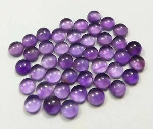 3x3 to 6x6 MM Natural Amethyst Round Cabochon Lot Premium Quality Lustrous Gems - Picture 1 of 4