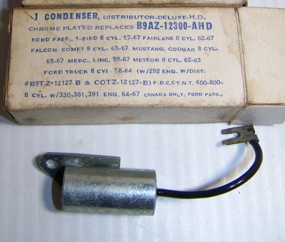 CONDENSADOR DISTRIBUIDOR 1960-65 EDSEL V8 LINCOLN, # B9AZ-12300-A TRABAJO PESADO EE. UU. Foto 1 de 1