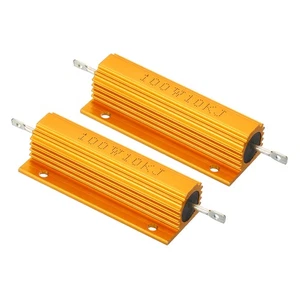 100W 10K Ohm Aluminum Shell Resistor Housing Resistor Wirewound Resistors 2pcs - Imagen 1 de 6