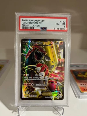 Groudon EX (150 Full Art) 150/160 XY - Primal Clash Holo - PSA 8 - Image 1 of 4