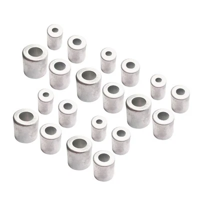 20pcs AC Fittings Beadlock Crimp Ferrules For Reduced Barrier Hose 3,4,5 & 7 A9 - Image 1 of 4