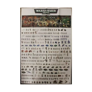 GW Warhammer 40K Art/Poster Poster - Forces of Warhammer 40.000 VG+ - Bild 1 von 2