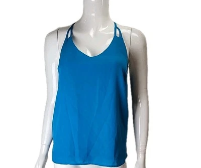 Women's XOXO Blue Crochet Back Tank Top W/high-low Hem Sz: S - Image 1 of 4